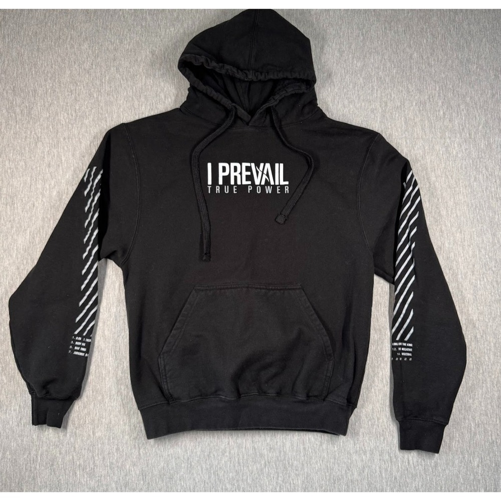 I Prevail Hoodie Black True Power Album Pullover Graphic Band Merch Metalcore